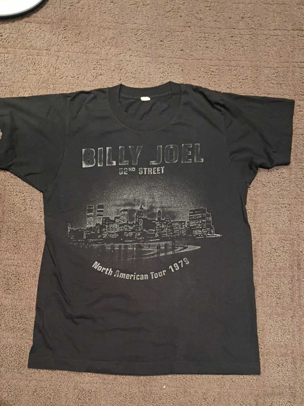 Billy Joel 52nd Street North American Tour 1979 Black Graphic Tee